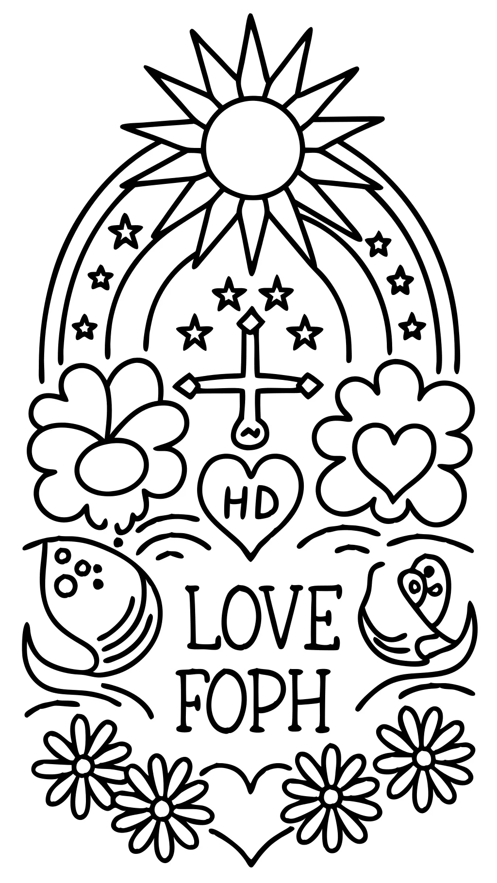 love god coloring page